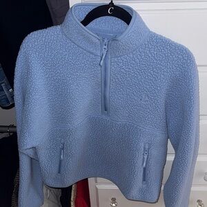 Aritzia Sky Blue PolarTec Quarter Zip